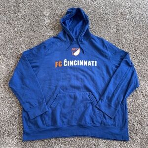 Fanatics FC Cincinnati Hoodie Mens Size XXL 2XL Blue Pullover